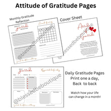 Load image into Gallery viewer, Attitude of Daily Gratitude Pages - Blessed Be Boutique