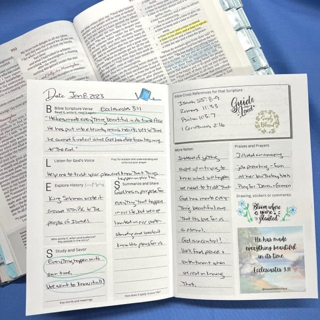 Be Still Booklet using The BLESS Method for Journaling Digital Downloa ...