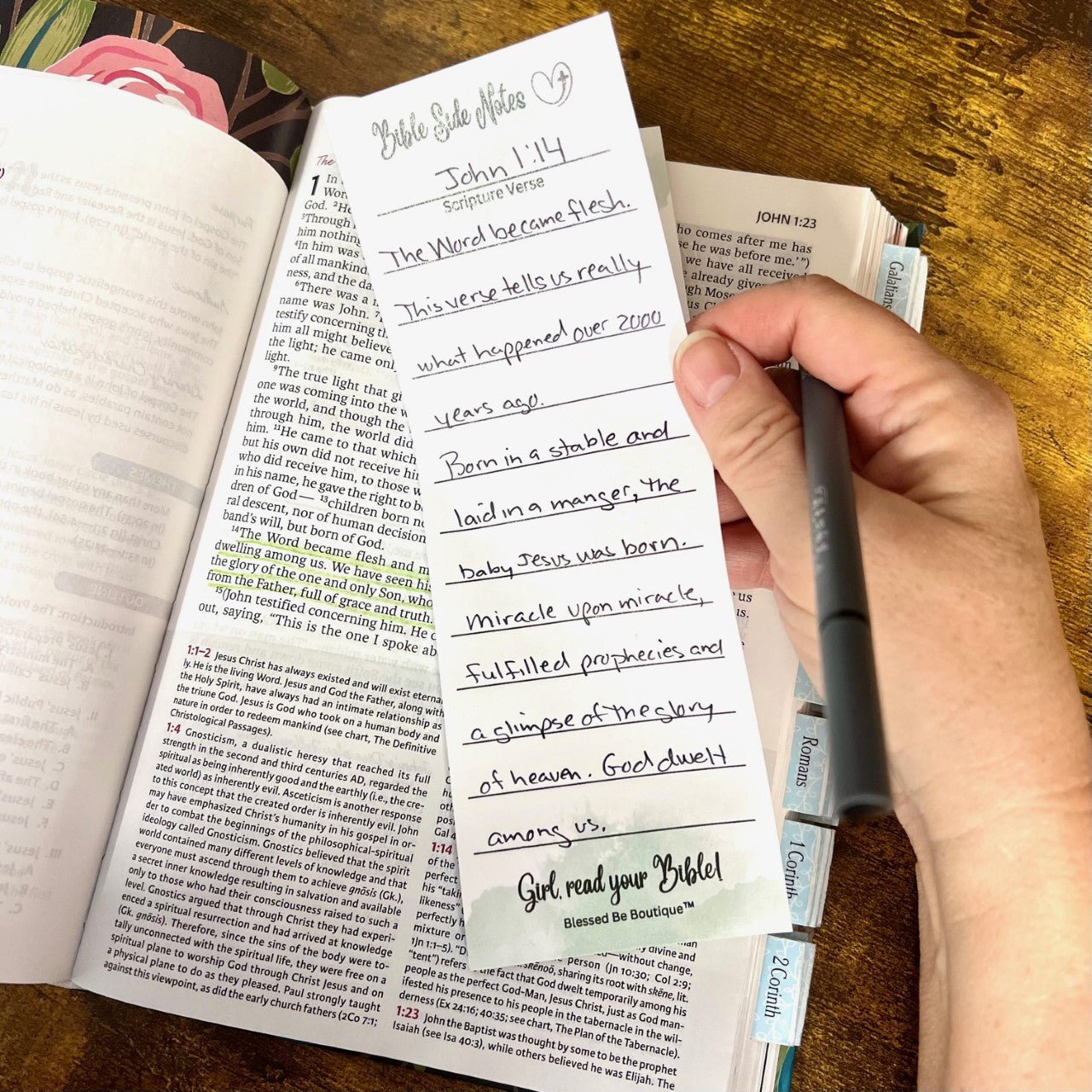 Bible Side Notes Bible Journaling Tool Bible Post-it® Notes Bible Sticky  Notes Christian Gifts Bible Study Bible Notes Set of 2 