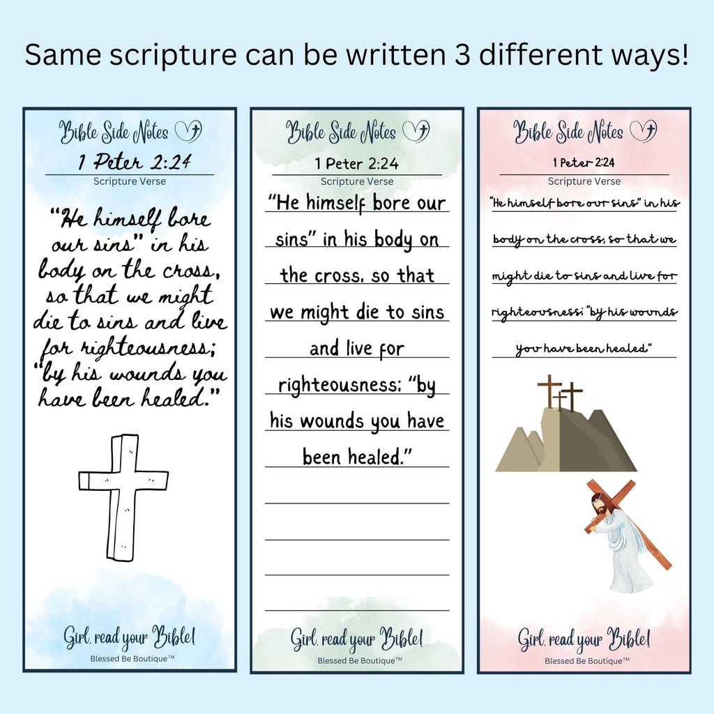 Text Book Side Note Bible Side Notes®! Printed by Post-It® Brand – Blessed Be Boutique
