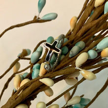 Load image into Gallery viewer, Black and Silver Cross Ring - Blessed Be Boutique
