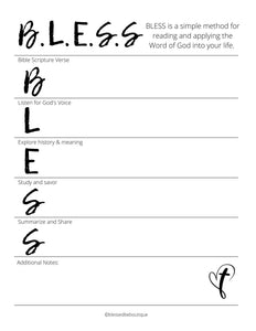 Blessed Boutique Scripture Writing.pdf B.L.E.S.S. Method of Bible Study Digital Download – Blessed Be Boutique