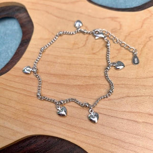 Brad's Deal Heart Bracelet, Multi Hearts Sterling - Blessed Be Boutique