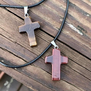 Brad's Deal Natural Stone Cross Pendants - Blessed Be Boutique