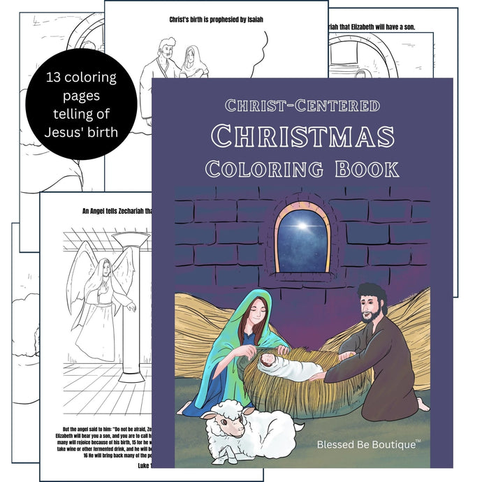 Christ-Centered Christmas Coloring Book Digital Download FREE! - Blessed Be Boutique