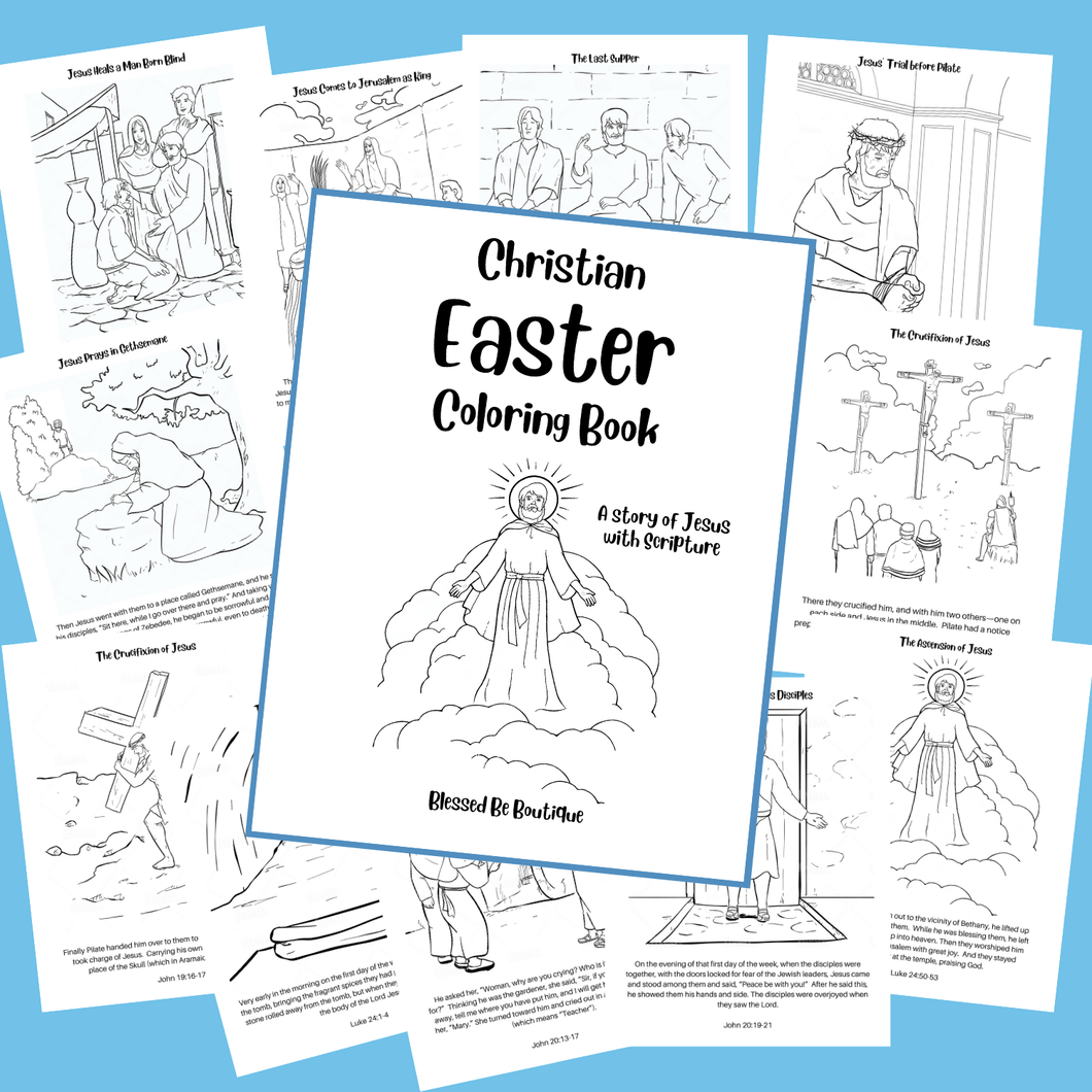 Christian Easter Coloring Book - Blessed Be Boutique