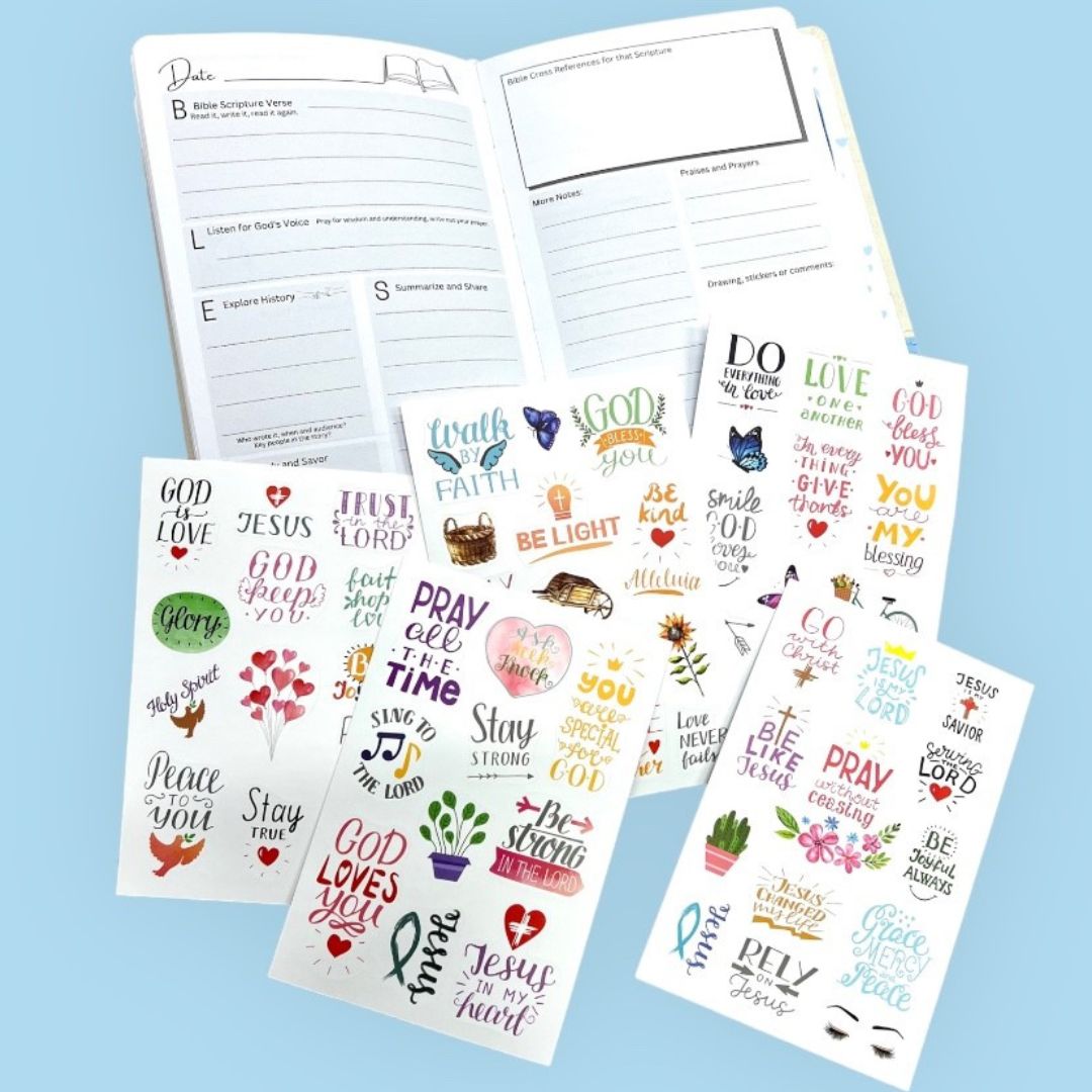 Peace-Filled Faith Sticker Sheets, Christian Planner Stickers