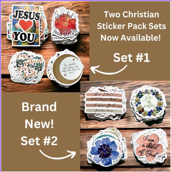 Christian Sticker Pack of 50, Bible Journaling Stickers, Scrapbooking  Supplies, Religious Stickers, Bulk Sticker Pack, Bible Verse Stickers