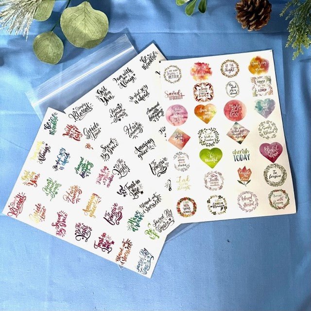 Simply Blessed Christian Sticker Sheets – Blessed Be Boutique