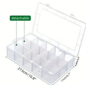 Clear Storage Box with Adjustable Dividers - Blessed Be Boutique
