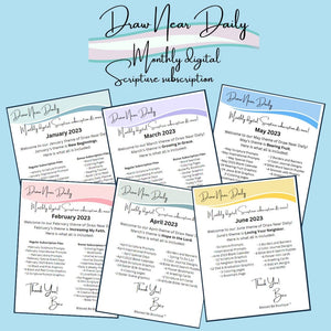 Draw Near Daily Monthly Christian Scripture Digital Download Subscription Now on Patreon! - Blessed Be Boutique
