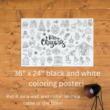 Load image into Gallery viewer, Extra Large Christmas Coloring Poster - Blessed Be Boutique
