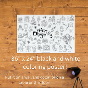 Extra Large Christmas Coloring Poster - Blessed Be Boutique