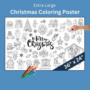 Extra Large Christmas Coloring Poster - Blessed Be Boutique