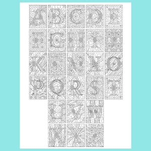 FREE Alphabet Stained Glass Coloring Pages! - Blessed Be Boutique