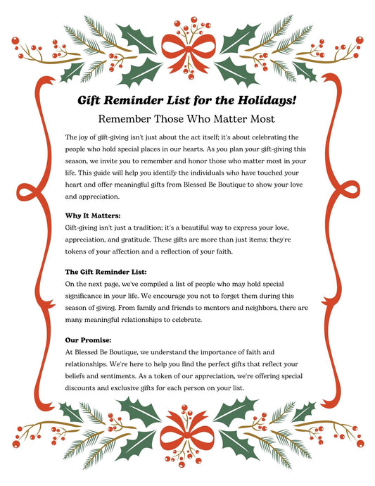 Gift Giving Guide! - Blessed Be Boutique