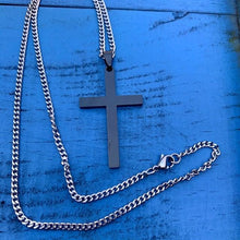 Load image into Gallery viewer, Gold, Silver or Black Cross Statement Necklace - Blessed Be Boutique