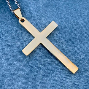 Gold, Silver or Black Cross Statement Necklace - Blessed Be Boutique