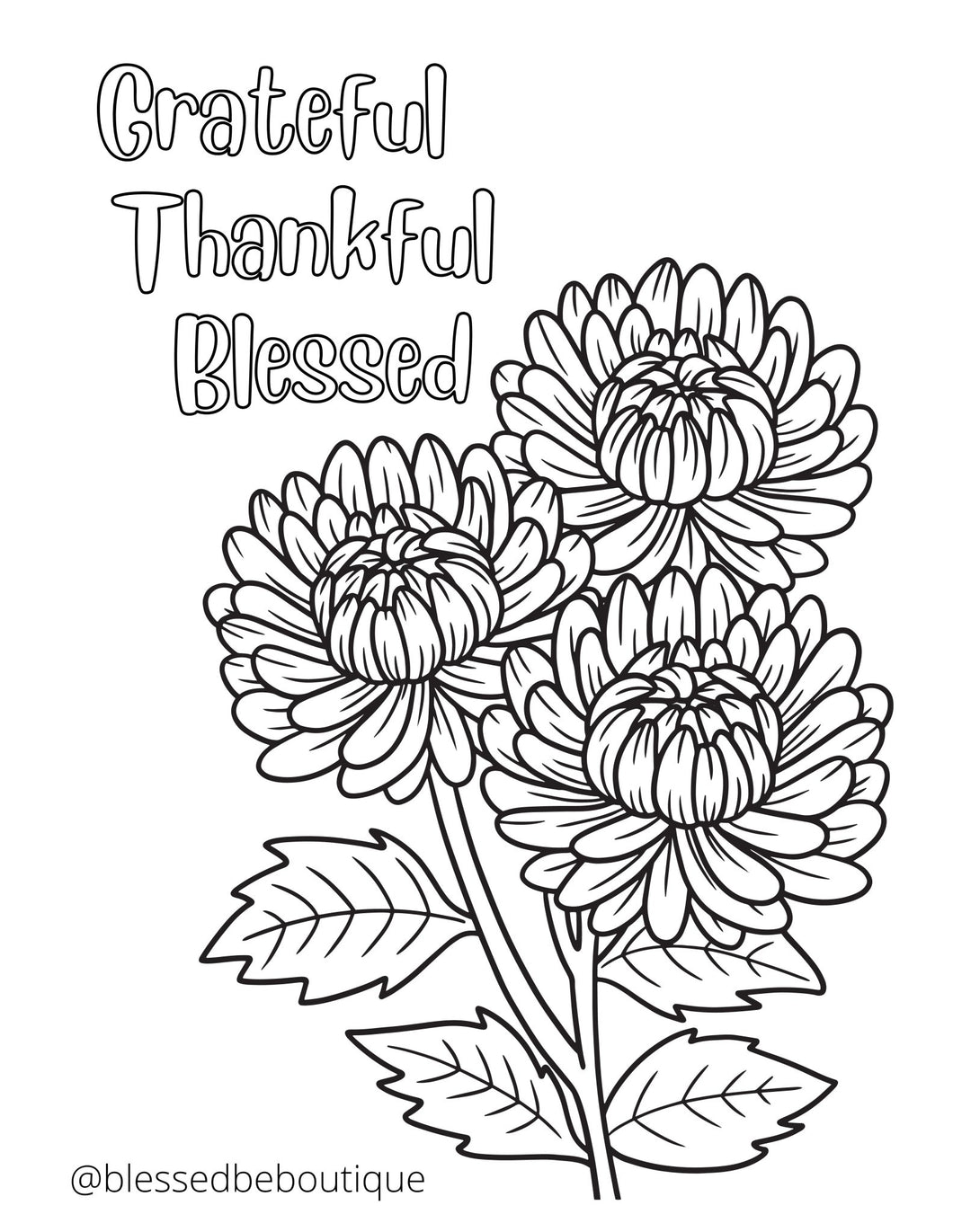 Grateful, Thankful, Blessed - Blessed Be Boutique