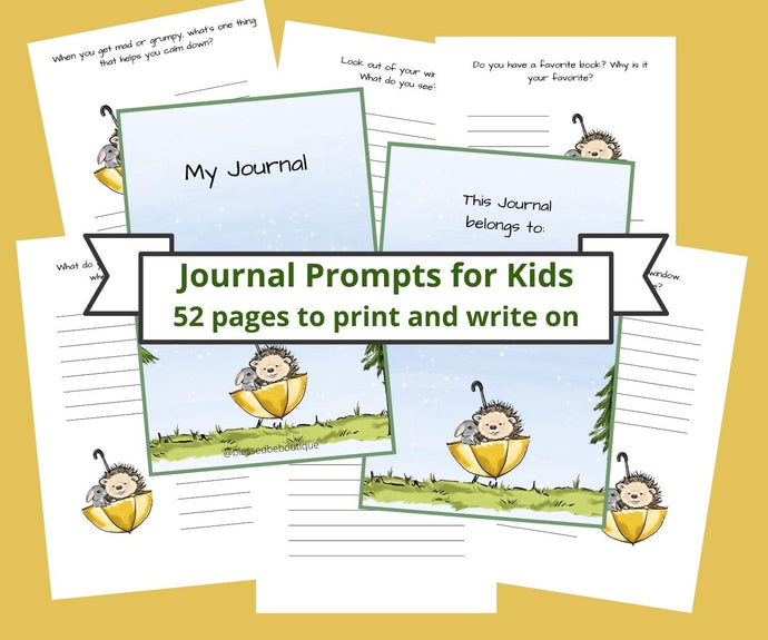 Hedgehog | 52 Journal Prompts for Kids - Blessed Be Boutique