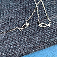 Load image into Gallery viewer, Ichthys Jesus Fish Sterling Silver Necklace - Blessed Be Boutique