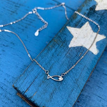 Load image into Gallery viewer, Ichthys Jesus Fish Sterling Silver Necklace - Blessed Be Boutique