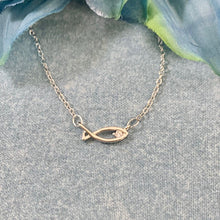 Load image into Gallery viewer, Ichthys Jesus Fish Sterling Silver Necklace - Blessed Be Boutique