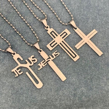 Load image into Gallery viewer, Jesus Cross Necklaces - Blessed Be Boutique