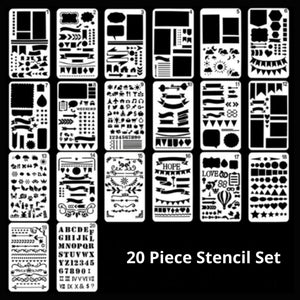 Bible Journaling Stencil, 4.2 x 7 Inch, 14 Sheets, Stencil Set, Journal  Stencils, Planner Stencils, Plastic Stencils - Mr. Pen Store