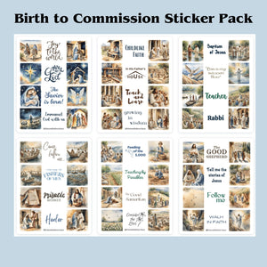 Journey With Jesus: Footsteps of Faith Sticker Pack and Bible Side Note Sets - Blessed Be Boutique