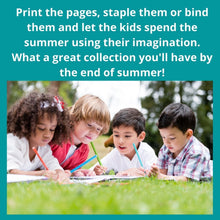 Load image into Gallery viewer, Kid&#39;s Summer Journal with Writing Prompts - Blessed Be Boutique