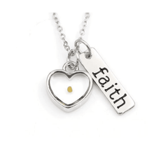 Load image into Gallery viewer, Mustard Seed Heart Necklace - Blessed Be Boutique