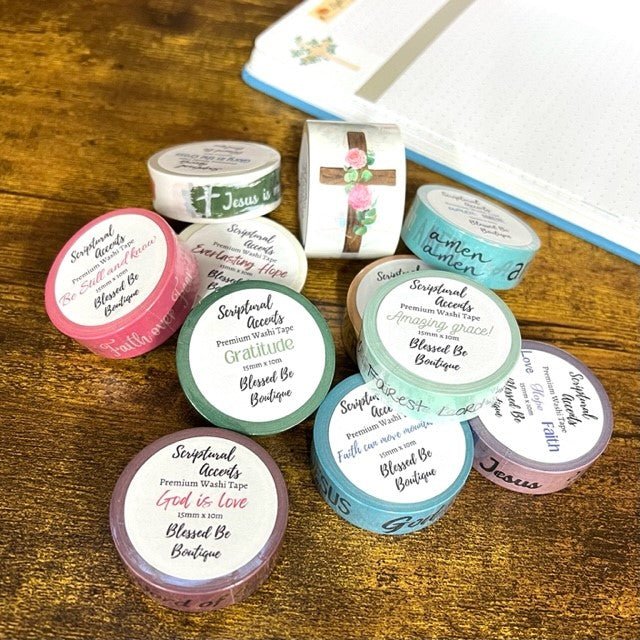 Scriptural Accents Washi Tape (Blessed Be Boutique) – Faith Reflections