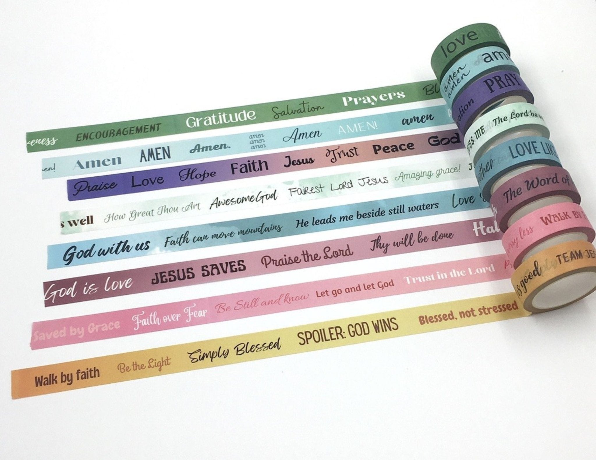 Be Kind Always Words of Affirmation Washi, Let Your Light Shine Bible Journaling  Tape, Press Forward Washi Tape BBB Supplies R-M160 