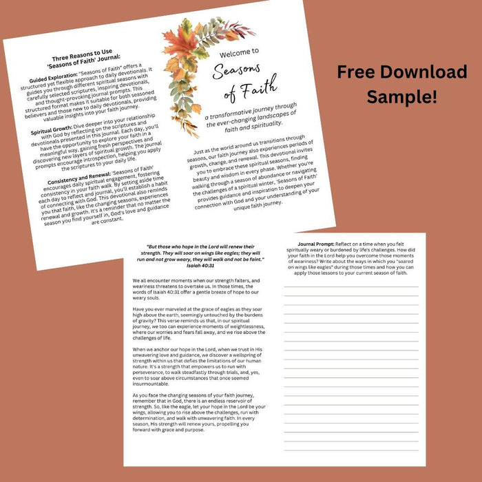 Seasons of Faith Sample Page - Blessed Be Boutique