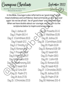 September 2022 Scripture Journaling Prompts - Blessed Intentions - Blessed Be Boutique