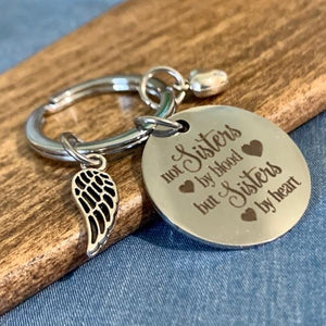 Sisters By Heart Key Ring - Blessed Be Boutique