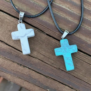 Stone Cross Pendants - Blessed Be Boutique