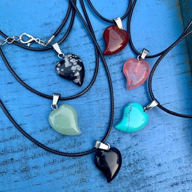 Stone Heart Necklaces - Blessed Be Boutique