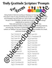 Load image into Gallery viewer, Teen Daily Gratitude Scripture Prompts - Blessed Be Boutique