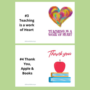 Thank You Teacher Cards - Blessed Be Boutique