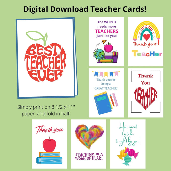 Thank You Teacher Cards - Blessed Be Boutique