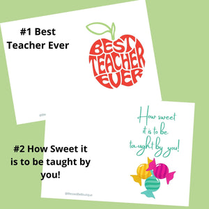 Thank You Teacher Cards - Blessed Be Boutique