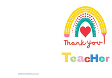 Load image into Gallery viewer, Thank You Teacher Cards - Blessed Be Boutique